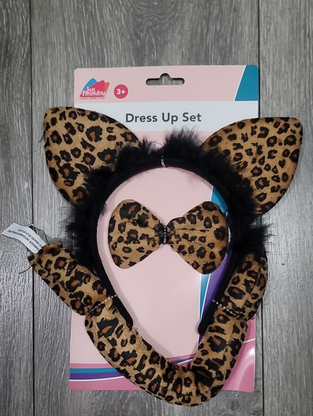 Dress Up Set Kids Leopard Cat Ears Headband and Tail